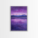 Purple and Lavender Landscape Painting Print, Reflections, Original Watercolor Painting Print, Custom Painting, Living Room Wall Art