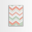 Watercolor Abstract Chevrons Art Print, Framed Canvas Print, Abstract Art Print, Modern Abstract, MCM, Midcentury Modern Decor