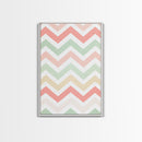 Chevron Zig Zag Pastel Wall Art, Geometric Wood Framed Wall Art, Decorative Wall Accent, Mosaic Wall Decor, Boho Art