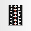 Arrow Panel Canvas Print, Boho Art, Wood Panel Canvas, Terracotta Art, Aztec Art, Retro Mid Century Modern Geometric Wall Art