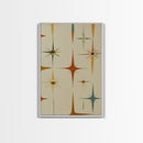 Mid Century Modern Atomic Starburst Retro Wall Art - Atomic Decor - Canvas Print - 50s Style Wall Art - MCM Mid Century Modern Art