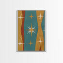 Star Burst - Atomic Age Art - Framed Canvas Print