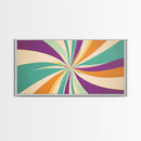 NuevArt Framed Canvas Print Wall Art MCM Mid Century Modern Canvas Print Abstract Shapes Illustration Mid Century Modern Wall Art