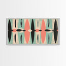 Mid-Century Modern "Eyes" Canvas Print, Wood Framed Waoo Art, MCM Style Home Decor, 1950s Style Art