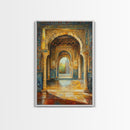 Painting Print of a Morrocan Scene, Moroccan Style Artwork, Moroccan Painting, Arabic Inspired Wall Art