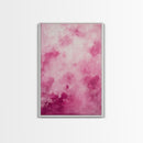 Wall Art Print Preppy Decor, Framed Canvas Print, Abstract Pink Clouds Painting, Girl's Dorm Room Wall Decor, Apartment Decor Gift Idea