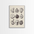 Rustic Boho Christmas Cookies Canvas Print - Framed Canvas - Minimalist Christmas Art - Boho Christmas Art - Rustic Christmas Art