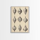 Christmas Ornaments Canvas Print - Framed Canvas - Minimalist Christmas Art - Boho Christmas Art - Rustic Christmas Art