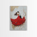 Couple Dancing Framed Canvas Print, Couple Wall Art, Wedding Gift, Dancing Wall Art, Dance Studio Decor, Engagement Gift Idea, Dancing Art