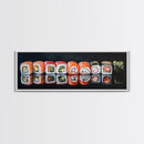 Panoramic Extra Wide Kitchen Wall Art, Sushi Painting Tuna Roll Painting, Modern Art for Kitchen, Kitchen Painting, Dining Room Decor