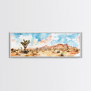 Desert Landscape Painting Print, Pueblo Style Home Decor, Southwestern Farmhouse Painting of Joshua Tree California, Minimalist Decor