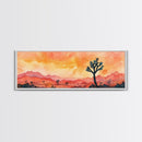 California Desert at Sunset, Death Valley Wall Art, Joshua Tree California Home Decor, California Art, Panoramic Extra Wide Art