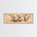 Guardian Angel Painting Print, Angelic Wall Art, Angel Painting, Guardian Angels Print, Original Panoramic Angel Painting, Angel Sketch