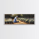 The Woman in The Garden Painting Print - Boho Home Decor - Gift For Her - Gardening Gift - Gardener Gift Idea - Garden Painting Wall Art
