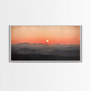 Sunrise Over The Smoky Mountains Framed Canvas Print