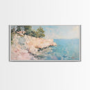 Cliffs Of Moher Oil Painting Print, Boho Whimsical Nautical Landscape Painting Print, Seascapes Wall Art, Kitsch Decor, Eclectic Art