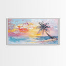 Nautical Seascapes Oil Painting Canvas Print, Nautical Landscape Painting, Beach house or Lake house art, Above Sofa Art, Sunset Painting