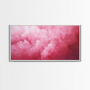 Pink Clouds - Framed Canvas Print - Wood Framed Wall Art - Preppy Decor - Preppy Dorm Room Wall Art - Abstract Pink Wall Art