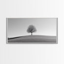Loneliness - Framed Canvas Print Ready To Hang Wall Art - Thought Provoking Art - Moody Wall Art - Moody Painting - Black and White Dead Tree Art