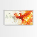 The Phoenix - Watercolor Painting Canvas Print - Phoenix Wall Art