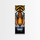 Fierce Tiger Face Framed Canvas Print, Bold Animal Wall Art, Wildlife Decor Above Couch Art, Statement Piece Christmas