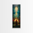Last Supper Wall Art Framed Canvas Print Vibrant Christ Apostles Painting, Christian Art, Dark Religious Decor, Unique Holiday Gift, Spiritual Canvas