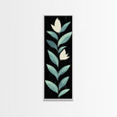 Retro Mid Century Modern Flower Painting Print, Accent Piece, Accent Art, Tall and Narrow Art, Skinny Wall Art, Floral Decor, Botanical Print