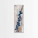 Framed Canvas Print Blueberries Still Life Painting Rustic Wall Art Botanical Prints Food Review Kitchen Art