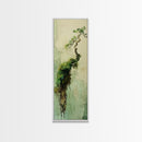 Framed Canvas Print Wabi Sabi Botanical Art Mossy Tree Artwork Unique Nature Decor Tall Skinny Art Wabi Sabi Wall Art Living Room Accent