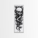 Cosmic Horror Wall Art Framed Canvas Print, Skull Art, Skull Painting Print, Skull Wall Art, Halloween Decor