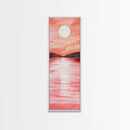 Sunset Canvas Print Coastal Landscape Art Rustic Decor Horizontal Wall Art Bedroom Gift Idea Light Pink Aesthetic Nature Painting