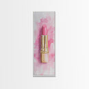 Pink Lipstick Canvas Print Feminine Pink Abstract Art Light Pink Wall Art Whimsical Art Rustic Decor Vertical Gift Idea Above Sofa