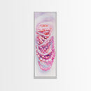 Pastel Beads Canvas Print - Whimsical Tall Narrow Art, Pink Pearl Inspired Jewelry Painting, Vertical Art for Boho Bedroom