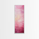 Light Pink Abstract Starry Night Framed Canvas Print Whimsical Bedroom Art Moody Wall Art Vertical Living Room Decor Gift Idea