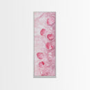 Floating Rose Petals in Water Canvas Print, Light Pink Wall Art, Botanical Nature Decor, Whimsical Aesthetic Bedroom or Living Room Art