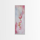 Pearl Necklace Watercolor Canvas Print Pink Wall Art Glamour Bedroom Decor Romantic Wabi Sabi Aesthetic Art