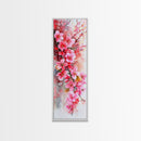 Canvas Print Pink Cherry Blossom Art, Japanese Inspired Wall Decor, Romantic Botanical Artwork, Gift Idea for Bedroom or Living Room