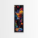 Vibrant Cocktail Glass Framed Canvas Print | Espresso Martini Wall Art | Whimsical Art | Living Room Art | Modern Decor | Kitchen Artwork