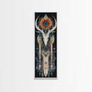 Dreamcatcher Deer Canvas Print Featuring Boho Sacred Geometry Art, Native Inspired Dark Angels Wall Art Ideal For Gift Idea