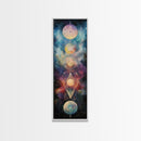 Galactic Chakra Canvas Print With Sacred Geometry Art, Wabi Sabi Inspired, And Therapy Art For Bedroom Or Meditation Spaces