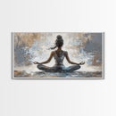 Yoga Pose Canvas Print Zen Abstract Meditation Wall Art Neutral Living Room Modern Therapy Art Gift Idea Unique Minimalist Decor