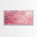 Light Pink Cherry Blossom Canvas Print | Cherry Blossom Painting | Sakura Wall Art | Nature Inspired Art | Bedroom Above Bed Decor