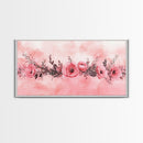Floral Garland Canvas Print California Poppy Art Horizontal Wall Art Rustic Decor Farmhouse Style Wildflower Painting Gift Idea