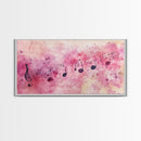 Sheet Music Canvas Print | Musical Wall Art, Whimsical Art, Light Pink Wall Art, Artistic Decor, Bedroom Art, Living Room Wall Decor