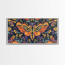 Mystical Butterfly Mandala Framed Canvas Print, Whimsical Art Decor, Colorful Bohemian Wall Art, Sacred Geometry, Dreamy Bedroom Art