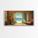 Ocean Retreat Canvas Print Coastal Decor Rustic Nautical Wall Art Above Sofa Art Tropical Beach Room Art Farmhouse Art Gift Idea