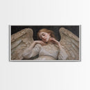 Sleeping Angel Peace Canvas Print Featuring Angel Art Prints and Wabi Sabi Art Perfect Bedroom Wall Art Above Bed Wall Decor