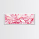 Pink Ribbon Abstract Art Canvas Print Light Pink Wall Art Minimalist Artwork Bedroom Art Above Sofa Decor Gift Idea For Her