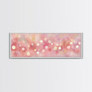 Framed Canvas Print of Light Pink Abstract Art with Geometric Circles Perfect as Dorm Wall Art or Minimalist Bedroom Wall Decor
