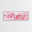Musical Notes Canvas Print Artistic Sheet Music Wall Art Light Pink Abstract Artwork Rustic Wabi Sabi Art Living Room Decor Gift